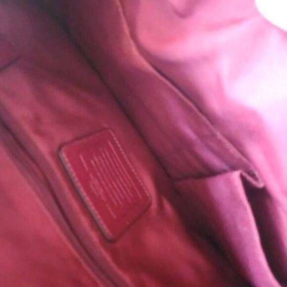 Coach Charlie Hobo Classic Dark Red Shoulder Bag - Picture 6 of 9